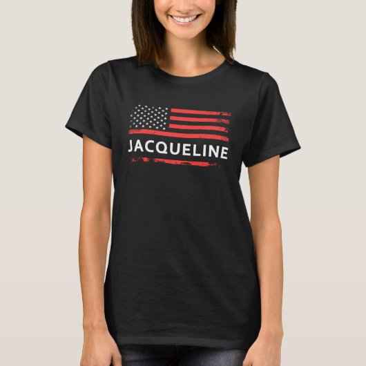 JACQUELINE AMERICAN FLAG  FOR JACQUELINE T-Shirt (Vorderseite)