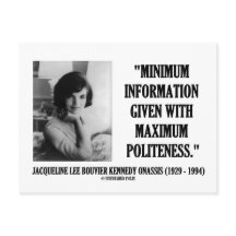 Jacqueline Kennedy Minimalinformationspolitik