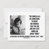 Jacqueline Kennedy Right the Frongs-Zitat (Vorderseite)