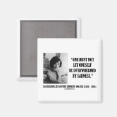 Jacqueline Kennedy wird nicht von Traurigkeit über Magnet (Vorderseite/Rückseite)