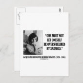 Jacqueline Kennedy wird nicht von Traurigkeit über Postkarte (Vorne/Hinten)