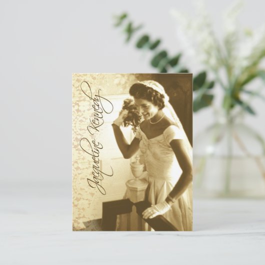 Jacqueline Kennedy wirft ihr Hochzeitsbrot Postkarte (Stehend Vorderseite)