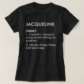 Jacqueline name, Editable name, Custom name T-Shirt (Design vorne)