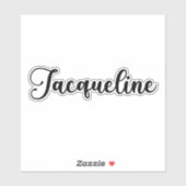 Jacqueline Name - Handgeschriebene Kalligrafie Aufkleber (Blatt)