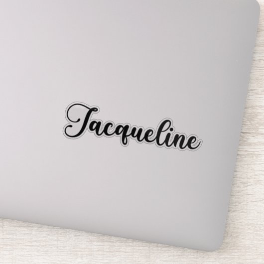 Jacqueline Name - Handgeschriebene Kalligrafie Aufkleber (Detail)