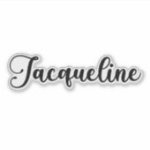Jacqueline Name - Handgeschriebene Kalligrafie Aufkleber (Vorderseite)
