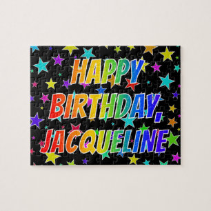 "JACQUELINE" Vorname, Spaß "GLÜCKLICHER BIRTHTAG Puzzle