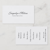 Jacquelyn Molina, freiberuflich tätig bilden Visitenkarte (Vorne/Hinten)