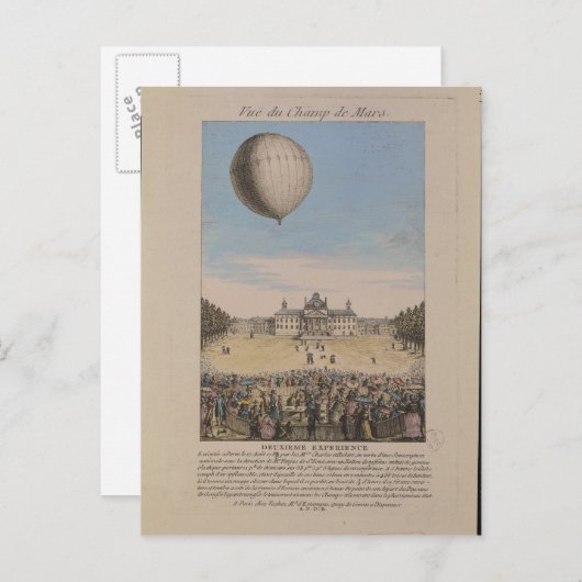 Jacques Alexandre Cesar Postkarte (Vorne/Hinten)