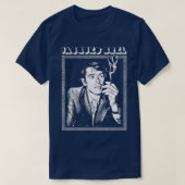 Jacques Brel Retro Fan Design 1 T-Shirt (Design vorne)