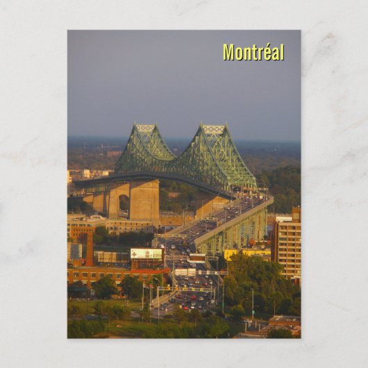 Jacques Cartier Bridge bei Sunset Postkarte (Vorderseite)