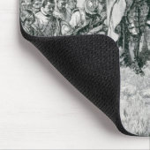 Jacques Cartier, der ein Kreuz bei Gaspe gründet Mousepad (Ecke)