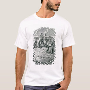 Jacques Cartier, der ein Kreuz bei Gaspe gründet T-Shirt