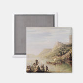 Jacques Cartier Entdecken des hl. Lawrence Magnet (Vorderseite/Rückseite)