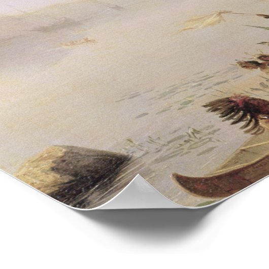 Jacques Cartier Entdecken des hl. Lawrence Poster (Ecke)