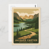Jacques-Cartier-Nationalpark, Retro-Stil Postkarte (Vorne/Hinten)