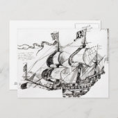 Jacques-Cartier-Schiff "Rarete Indes" Postkarte (Vorne/Hinten)