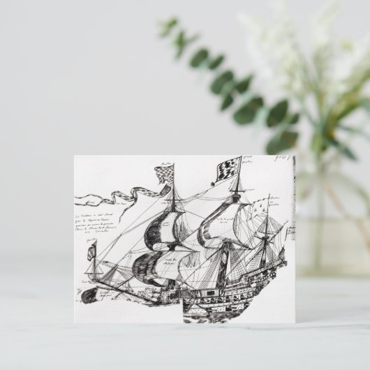 Jacques-Cartier-Schiff "Rarete Indes" Postkarte (Stehend Vorderseite)