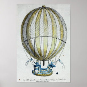 Jacques Charles und Nicholas Robert's Ballon Poster