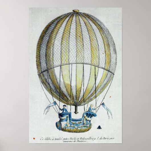 Jacques Charles und Nicholas Robert's Ballon Poster (Vorne)