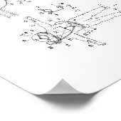 Jacques Cousteau Diving Gerät Patent Poster (Ecke)