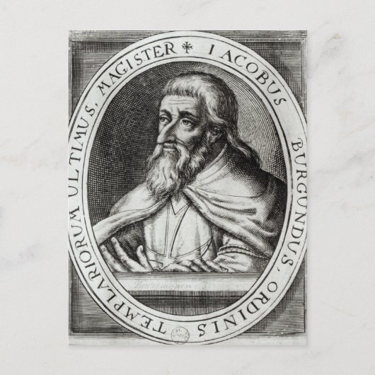 Jacques de Molay Master of Knights Templars Postkarte (Vorderseite)