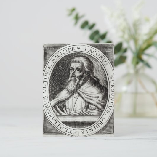 Jacques de Molay Master of Knights Templars Postkarte (Stehend Vorderseite)