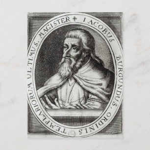 Jacques de Molay Master of Knights Templars Postkarte