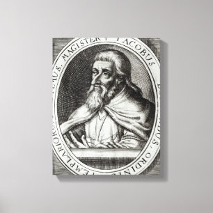 Jacques de Molay-Meister der Ritter Templars Leinwanddruck