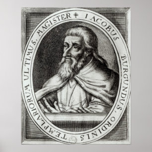 Jacques de Molay-Meister der Ritter Templars Poster