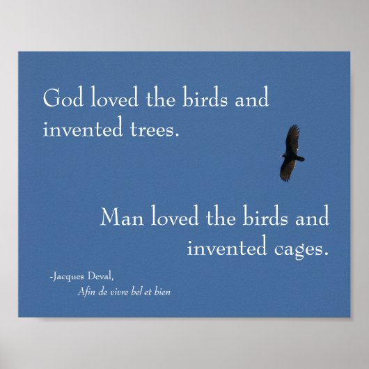 Jacques Deval Bird Poster (Vorne)