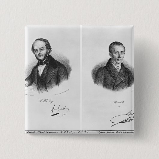 Jacques Fromental Halevy und Ferdinand Herold Button (Vorderseite)