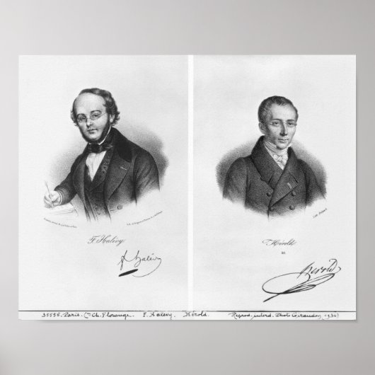 Jacques Fromental Halevy und Ferdinand Herold Poster (Vorne)