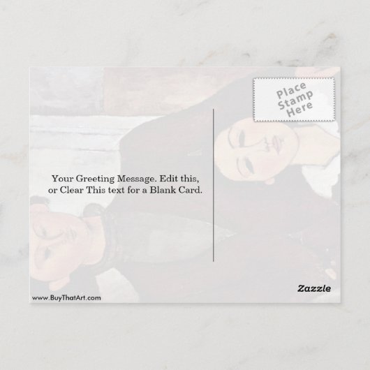 Jacques Lipchitz und Ehefrau von Amedeo Modigliani Postkarte (Rückseite)