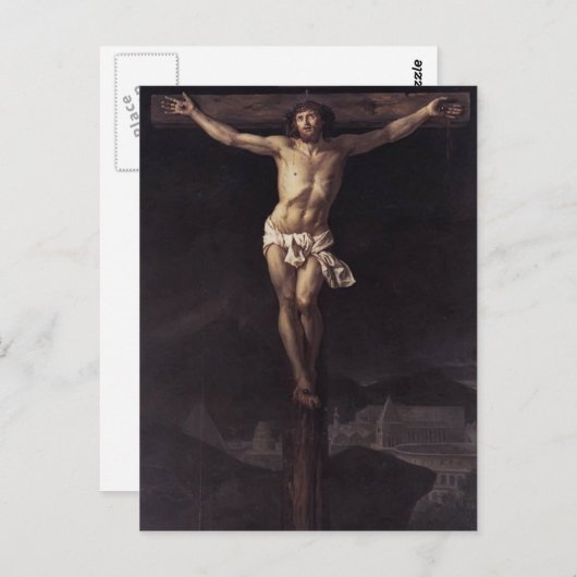 Jacques-Louis David- Christus am Kreuz Postkarte (Vorne/Hinten)