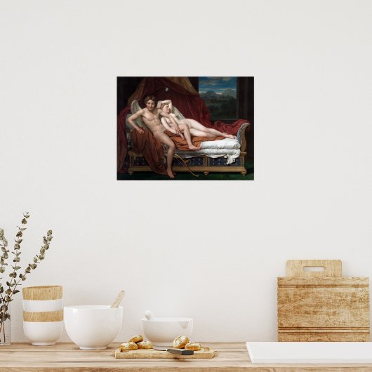 Jacques-Louis David Cupid und Psyche Poster (Küche)
