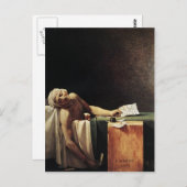 Jacques-Louis David - Der Tod des Marats Postkarte (Vorne/Hinten)