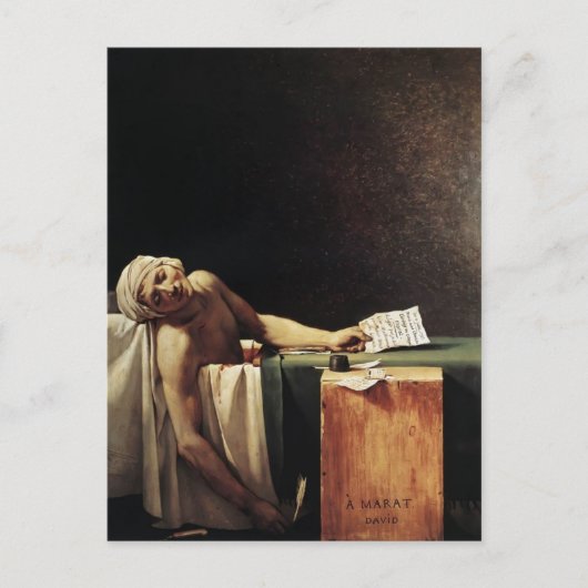 Jacques-Louis David - Der Tod des Marats Postkarte (Vorderseite)