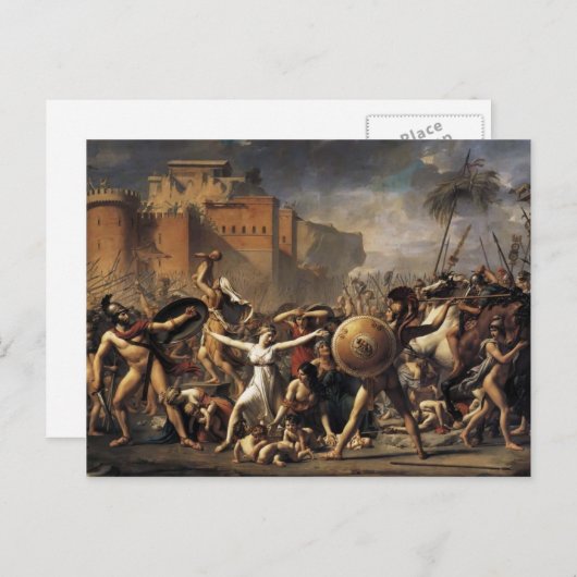 Jacques-Louis David - Die Sabine Women Postkarte (Vorne/Hinten)