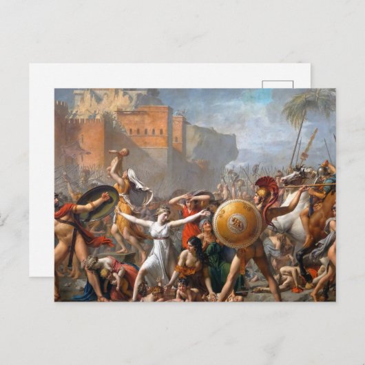 Jacques Louis David - Die Sabine Women Postkarte (Vorne/Hinten)
