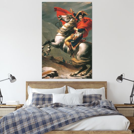 Jacques-Louis David - Napoleon über die Alpen Leinwanddruck (Insitu (Schlafzimmer))