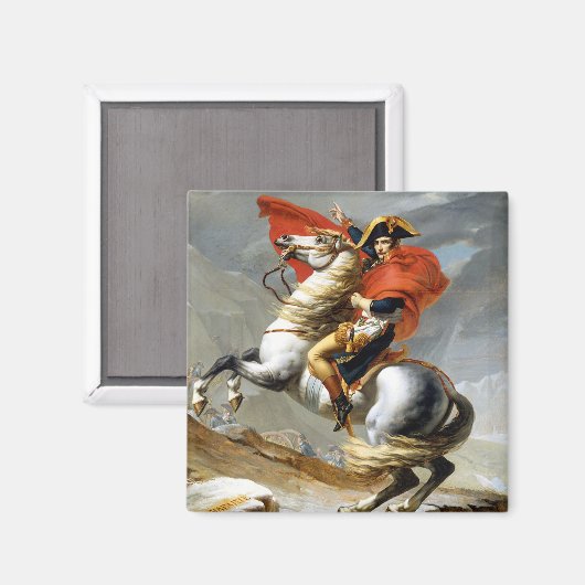 Jacques Louis David Napoleon überquert die Alpen Magnet (Vorderseite/Rückseite)