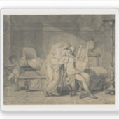 Jacques-Louis David - Paris und Helen Aufkleber (Vorderseite)