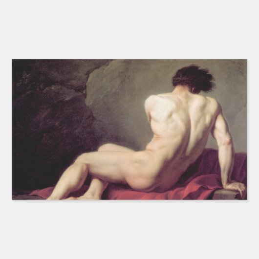 Jacques-Louis David - Patrocles Rechteckiger Aufkleber (Vorderseite)