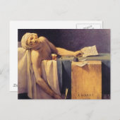 Jacques-Louis David Tod von Marat Postkarte (Vorne/Hinten)