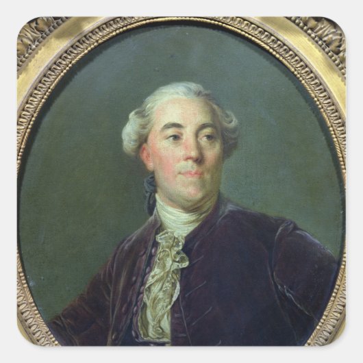 Jacques Necker c.1781 Quadratischer Aufkleber (Vorderseite)