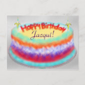 Jacquis Geburtstagskorb Postkarte (Vorderseite)