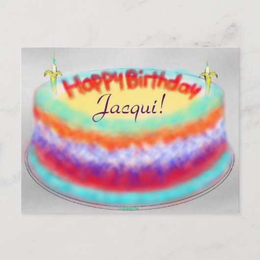 Jacquis Geburtstagskorb Postkarte (Vorderseite)