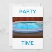 Jacuzzi Party Zeit Einladung (Vorderseite)