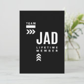 Jad Personalisiert Name Birthday Gift Einladung (Stehend Vorderseite)